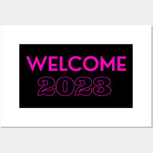 welcome new year 2023 Posters and Art